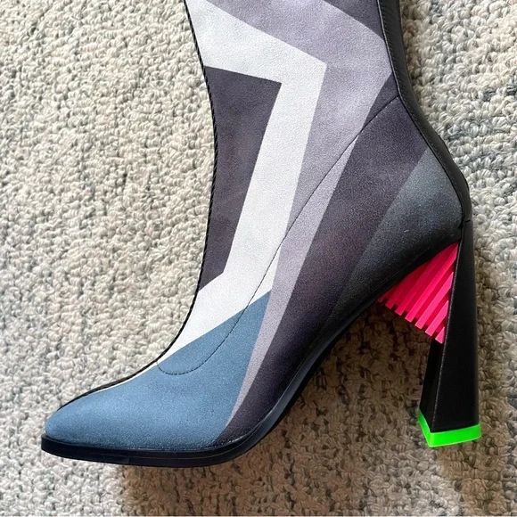 Brand new UNITED NUDE Sonar Boot Hi High Palermo Geometric Print Color Blocked - Picture 5 of 11